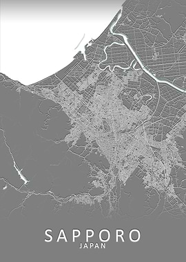 Sapporo Japan City Map