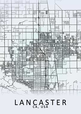 Lancaster CA USA City Map