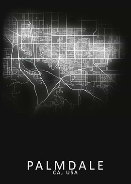 Palmdale CA USA City Map