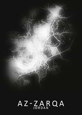 Az Zarqa Jordan City Map