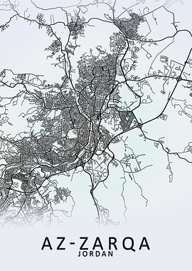 Az Zarqa Jordan City Map