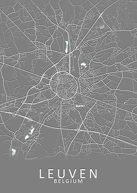 Leuven Belgium City Map
