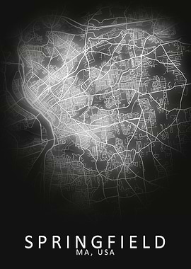 Springfield MA USA Map