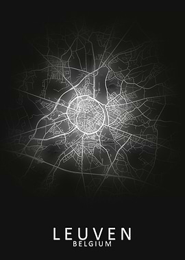 Leuven Belgium City Map