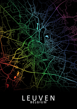 Leuven Belgium City Map