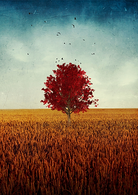 other Red Tree in Field