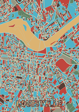 louisville map retro 2