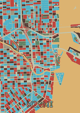 miami map retro 2