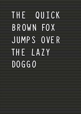 Letterboard Quick Fox