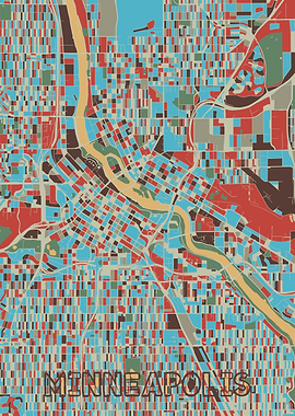 minneapolis map retro 2