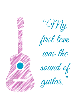 Musical quote and guitar