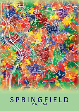 Springfield MA USA Map