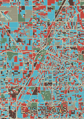 las vegas map retro 2