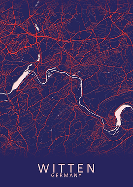 Witten Germany City Map