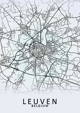 Leuven Belgium City Map