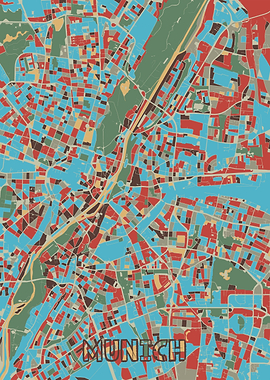munich map retro 2