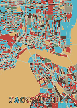 jacksonville map retro 2