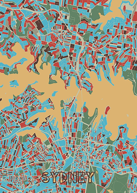 sydney map retro 2