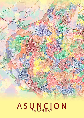 Asuncion Paraguay City Map