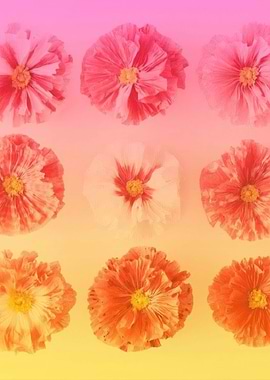 Pink Gradient Flower Grid