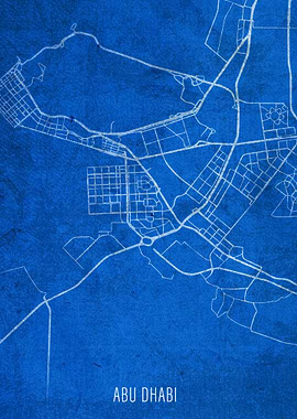 Abu Dhabi City Street Map