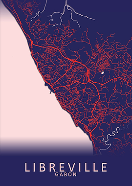 Libreville Gabon City Map