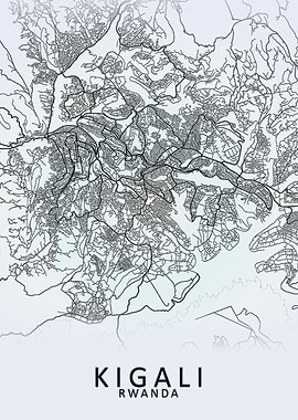 Kigali Rwanda City Map