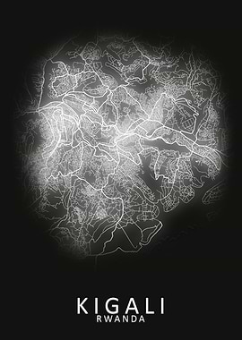 Kigali Rwanda City Map
