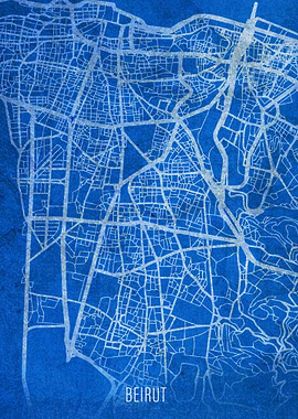 Beirut City Street Map