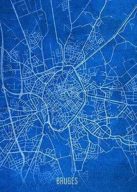 Bruges City Street Map