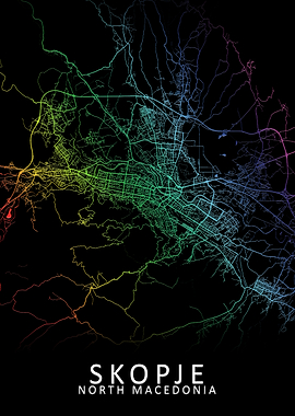 Skopje North Macedonia Map