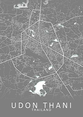 Udon Thani Thailand Map
