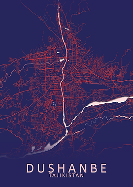 Dushanbe Tajikistan Map