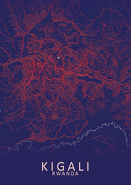 Kigali Rwanda City Map