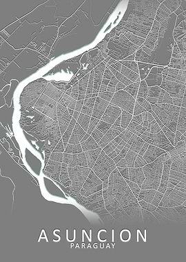 Asuncion Paraguay City Map