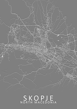Skopje North Macedonia Map