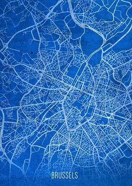Brussels City Street Map