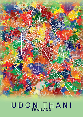 Udon Thani Thailand Map