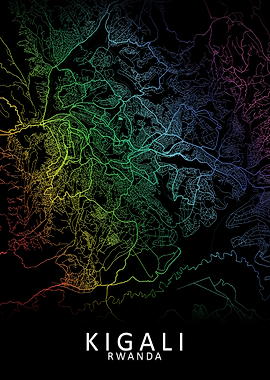 Kigali Rwanda City Map