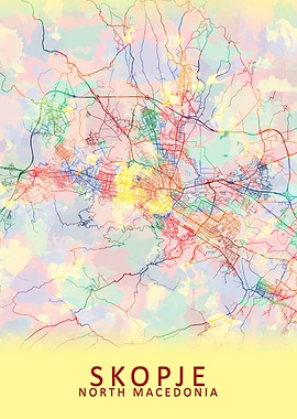 Skopje North Macedonia Map