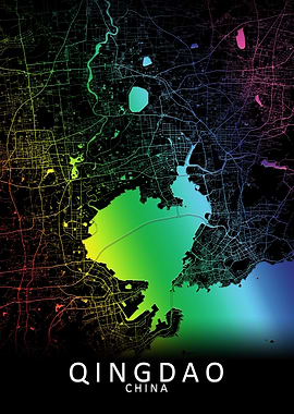 Qingdao China City Map