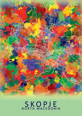 Skopje North Macedonia Map