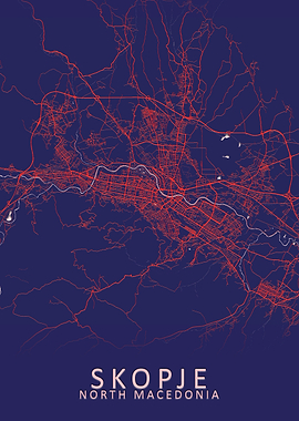 Skopje North Macedonia Map