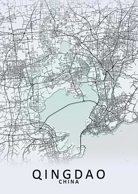 Qingdao China City Map