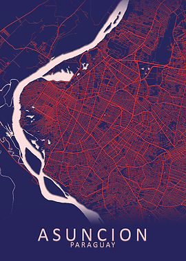 Asuncion Paraguay City Map