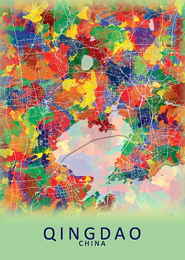 Qingdao China City Map