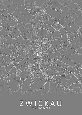 Zwickau Germany City Map