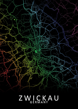 Zwickau Germany City Map