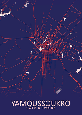 Yamoussoukro City Map