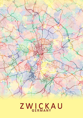 Zwickau Germany City Map